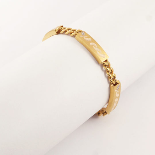 Gelang Emas Hollow Plat 17K