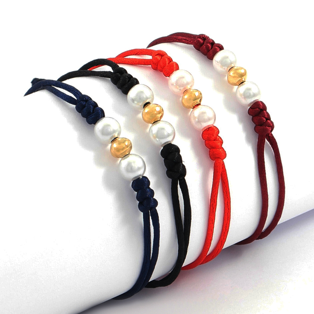 Gelang Emas Tali Mutiara